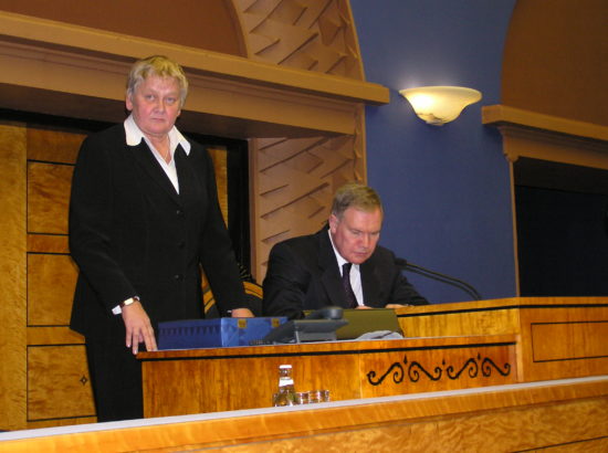 Riigikogu esimees Ene Ergma kohtus Soome parlamendi (Eduskunta) esimehe Paavo Lipponeniga